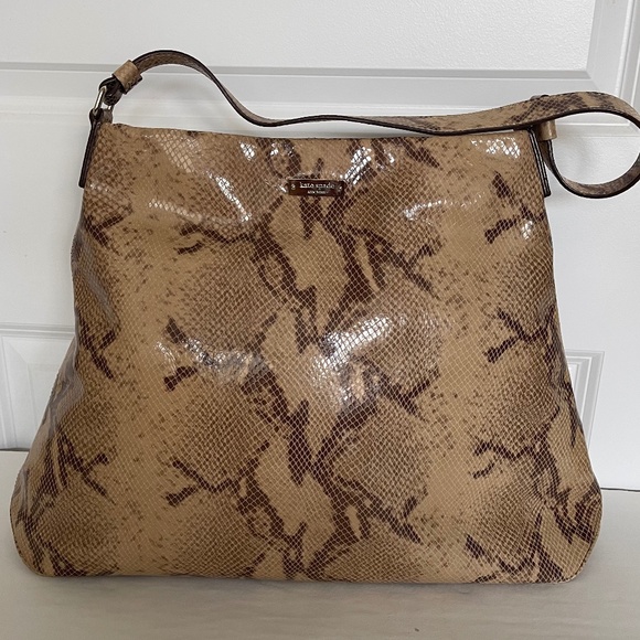 KATE SPADE Snake Print Pattern Shoulder Tote Bag NWOT - Picture 1 of 16